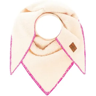 Zwillingsherz Dreieckstuch "Teddy Stitch", weiche Teddy-Struktur, Ziernaht-Rand, klassische Dreiecksform beige