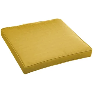Hesperide Hespéride - Stuhlkissen mit Klettverschluss Korai Senfgelb - 40 × 40 × 4 cm - Senfgelb