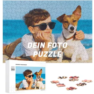 Puzzle Personalisiert Foto selbst gestalten, 300/500/1000 Teile Holzpuzzle mit eigenem Bild, personalisierte Valentinstag, Hochzeitstag Geschenke für Ihn und Sie
