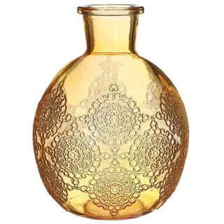 NaDeco Dekovase Kugelvase Bologna Größe h.17 cm Ø 12.5 cm, in Ocker Kugelflasche
