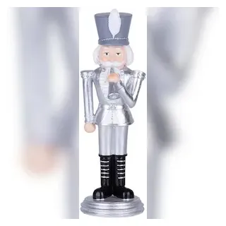 CHEFGASTRO Premium Nussknacker Figur MagicHome silber 30cm hoch