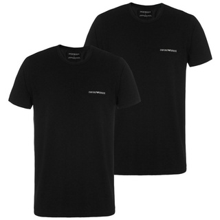 Emporio Armani T-Shirt Crew Neck T-Shirt Stretch Cotton mit Brustprint schwarz L