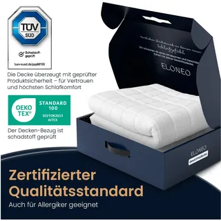 eloneo Gewichtsdecke 200x200 cm mit 7 kg, (200 x 200