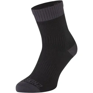 SealSkinz Unisex Waterproof Warm Weather Ankle Length Socke, Schwarz/Grau, XL EU - XL