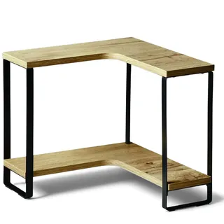 LS-LebenStil Küchenregal Eckregal Holz 30x30cm - Stehendes Aufbewahrungsregal für Küche & Bad - Gewürzregal über Eck - Dekoregal als Organizer für Arbeitsplatte - Modern & Platzsparend