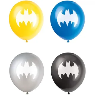 Latex-Geburtstags-Luftballons - 30 cm - Batman Party - 8er-Pack