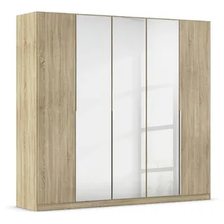 Rauch Möbel Alabama, Kleiderschrank für Schlafzimmer, Kinderzimmer, Wohnzimmer, Garderobe, Flur, 5-türig, mit Zubehör Classic, Farbe Eiche Sonoma, Holz, Breite 226 cm
