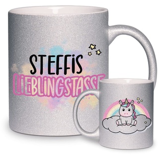 glitzertassen.de® | Personalisierte Tasse mit Einhorn | Tasse mit Glitzer | Geschenkidee | Lieblingstasse