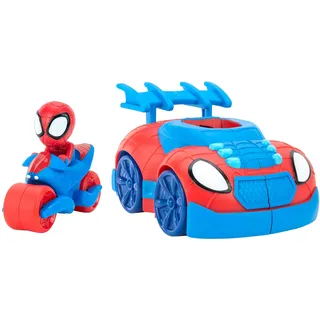 SPIDEY AND HIS AMAZING FRIENDS Spidey und seine Super-Freunde SNF0113 - Spidey 2 in 1 Fahrzeug