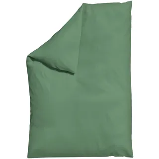 schlafgut Woven Satin Uni Grün 135 x 200 cm + 80 x 80 cm