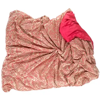 orignee Bettbezug Garngefärbter Jacquard Bettbezug aus Seide, Gold Mystery & Red, (1 St), 100% Seide hypoallergen und schlaffördernd rot