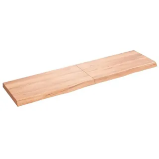 vidaXL Wandregal Hellbraun 120x30x(2-4) cm Massivholz Eiche Behandelt