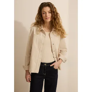 Cordjacke CECIL, Damen, Gr. M (40), lila (pearl beige), Web, Obermaterial: 99% Baumwolle, 1% Elasthan. Futter: 100% Polyester, unifarben, normal normal, V-Ausschnitt, Bündchen, Jacken, aus Baumwolle mit Stretchanteil