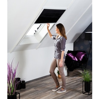 Hecht Sonnenschutz-Plissee für Dachfenster, ca. B110/H160 cm, Weiß