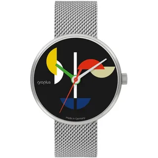 Walter Gropius Quarzuhr Made in Germany, Saphirglas, Forum Triade der Sinne - WG 019-04M WG 019-04M, Designeruhr, Edelstahlband mit Easy-Release System, Edelstahlgehäuse