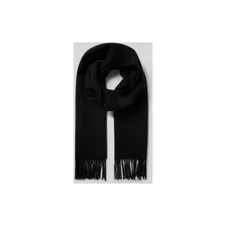 Schal mit Fransen, Black, 1