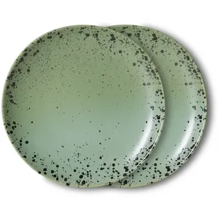 HKLiving - 70's Teller, Ø 17,5 cm, fleck (2er-Set)