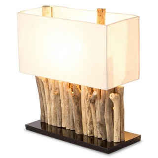 Levandeo® Nachttischlampe, levandeo Lampe 35 x 40 x 16 cm Tischlampe Treibholz Unikat Holzlampe