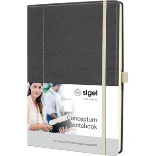 Sigel, Heft + Block, Notizbuch Conceptum Hardcover - Design Casual (187 x 280 mm, Gepunktet, Harter Einband)