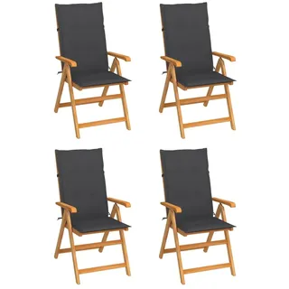 vidaXL Gartenstuhl 57 x 94 x 32 cm braun 4 St.