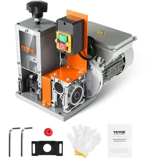 Vevor Kabelabisoliermaschine Elektrisch φ1,5-25mm Kabelschälmaschine 180W Abisoliermaschine 18m pro Minute Geschwindigkeit Abisolierzange 65-Mn-Federstahl Klinge Ideal zum Abisolieren von Kupferdraht