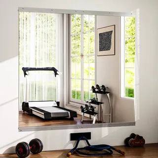 BEAUTYPEAK Wandspiegel 2PCS 152x83cm, Groß Ganzkörper Spiegel für Gym Wand | HD Fitness Spiegel ohne Verzerrung, Rahmenlos Bruchsicheres Glas, Trainingsspiegel für Schlafzimmer, Wohnzimmer, Workout