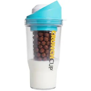 Original CrunchCup Tragbarer Müslibecher To Go 260 + 250 ml | Blau