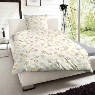 Hausmarke Magita Microfaser Bettwäsche 135x200 cm + 80x80 cm Grün
