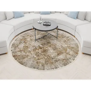 OCI DIE TEPPICHMARKE BESTELLER CAVA Hochflorteppich Ø 200 cm Beige