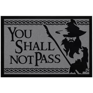 MoonWorks Fußmatte Fußmatte mit Spruch You shall not pass Fantasy Serie rutschfest &, rechteckig schwarz