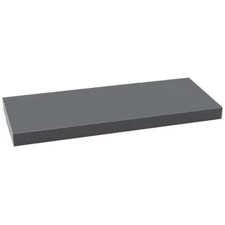 Woltu Wandboard, 1-tlg., Wandregal Holz Schweberegal Regal für Bücher grau 100 cm x 3.8 cm x 22.9 cm