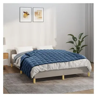 vidaXL Gewichtsdecke Blau 137x200 cm 10 kg Stoff