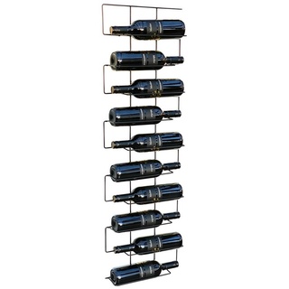 DanDiBo Ambiente Weinregal Metall Schwarz Wand Schmal 96136 Flaschenregal Flaschenständer Flaschenhalter - Dandibo