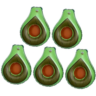 Ciieeo Aufblasbare Getränkehalter Für Den Pool 5-teilig Schwimmende Getränkehalter Avocado-Design Für Partys Im Freien