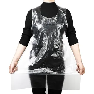 Packung Mit 100 Transparenten Einwegschürzen Aus Kunststoff – 90 X 60 Cm – Für Erwachsene – Wasser- Und Ölabweisend – Aus Polyethylen – Zum Kochen, Reinigen, Malen Usw.