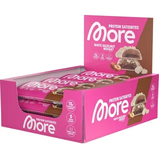 MORE Nutrition More Protein Satisbites White Hazelnut Nougat 12 x 2 x 25 g