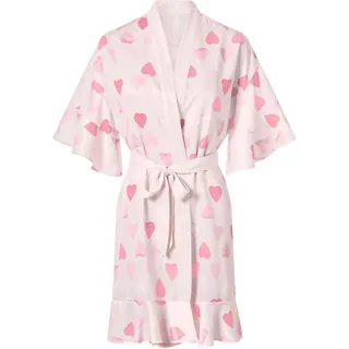 ESMARA® Damen Kimono Satin (Rosa, S (36/38))