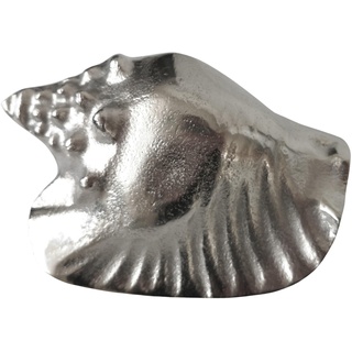 Generisch klein Deko Figur Metall Muschel Silber maritim Alu Dekoobjekt Skulptur Statue