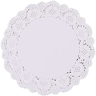 Tweal Rund Papierdeckchen,100 Stücke Tortenspitze Papier Runde Spitze Papiermatten Tischsets,Kuchen Verpackung Pads für Hochzeiten,Geburtstagsfeier,Geschirrdekoration(6.5 Zoll)