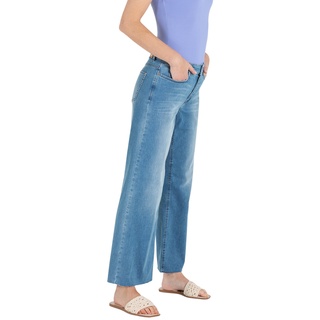MAC Wide Leg Jeans Straight Fit in hellblau-D34 / L32