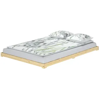 Erst-Holz Futonbett Bodenbett extra niedriges Holzett 140x200 Kiefer lackiert Zubehör wählbar V-60.47K-14, Zubehör