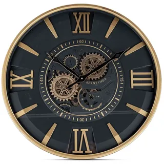 formano Wanduhr Wanduhr 58 cm Metall mit sichtbar drehenden Zahnrädern bunt