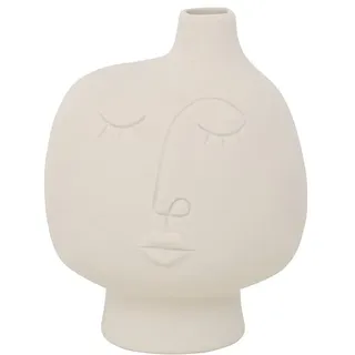 Boltze Vase "Face" in Creme - (H)20 cm