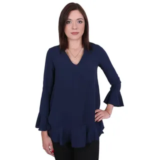 Sarcia.eu Rüschenbluse John Zack Dunkelblaue Bluse mit Rüsche L blau