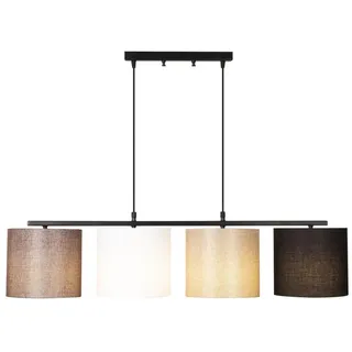 Kronleuchter an Schnur VALIZ 4xE27/40W/230V - Weiß/Schwarz/Beige
