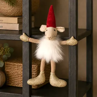Wichtel Noa mit Magnet rot/weiß, 23 cm Nisse Skandinavisch Weihnachtsdeko Deko