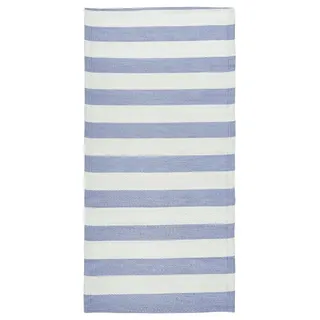 Ib Laursen Outdoorteppich Teppich Läufer Terrasse Balkon 90x180cm Blau Weiß Kunststoff Ib blau