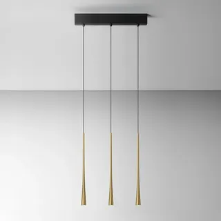 Gea Luce Dafne 3-flg. 16,5 W 16,5 cm rund/satiniertes weißes Aluminium