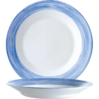 Arcoroc Speiseteller tief 22,5 cm blau 6er Set