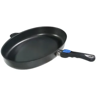 Original Gundel GUSS-FISCHPFANNE INDUKTION, 41 x 27 cm, Höhe 5cm, Titan-Keramik-Oberfläche, PFOA-frei, ovale Pfanne